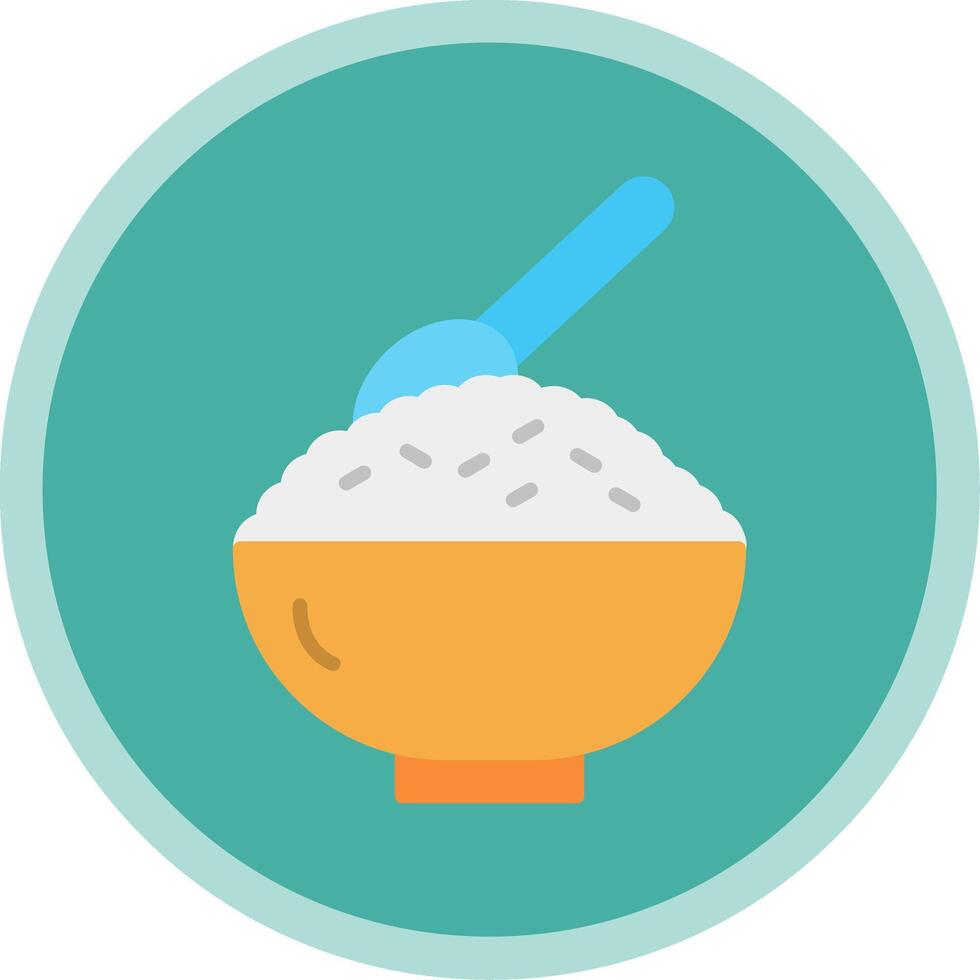 Rice Flat Multi Circle Icon vector