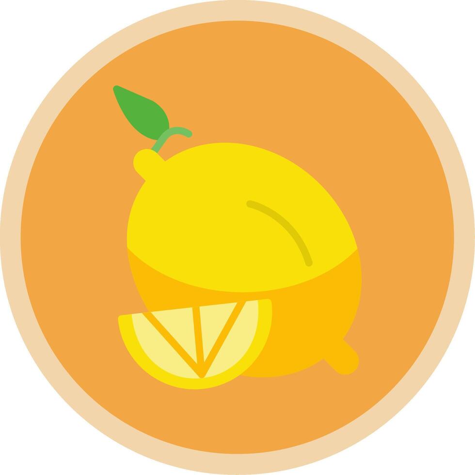 Lemon Flat Multi Circle Icon vector