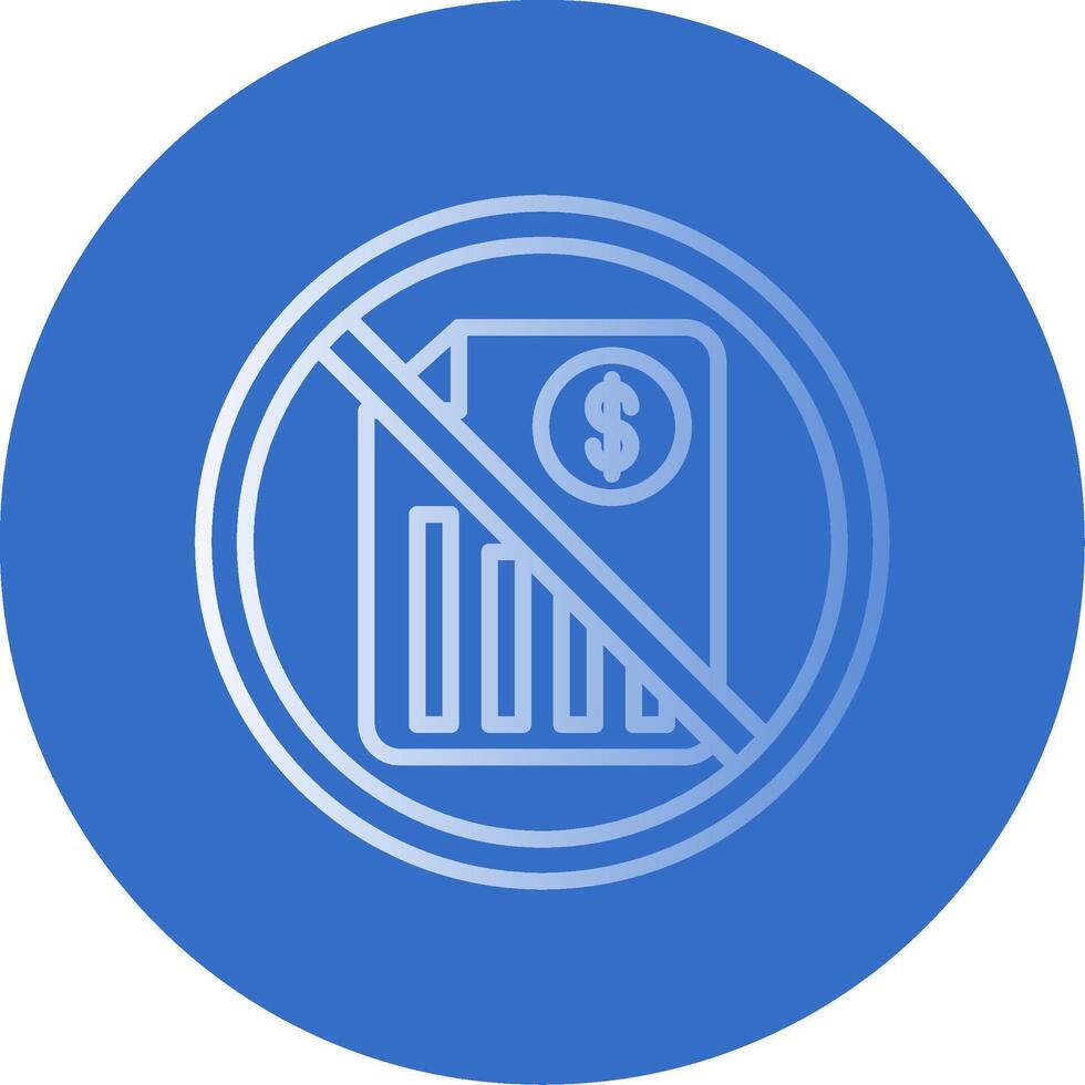 Prohibited Sign Gradient Line Circle Icon vector