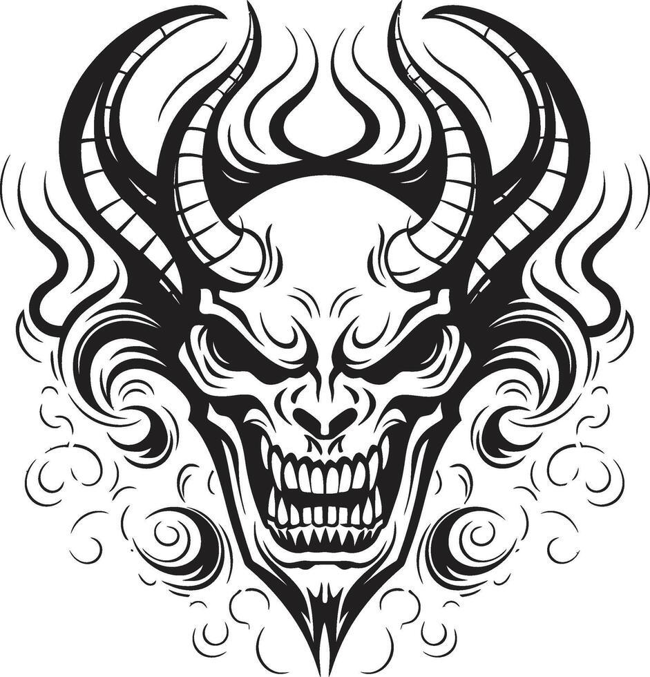 Stygian Symbolism Devilhead Tattoo Sinister Seal Evil Devilhead vector