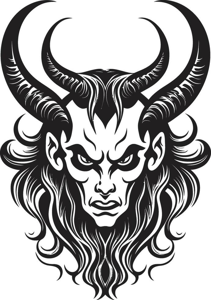 Diabolic Dynasty Black Devilhead Abyssal Aura Devilhead Tattoo vector