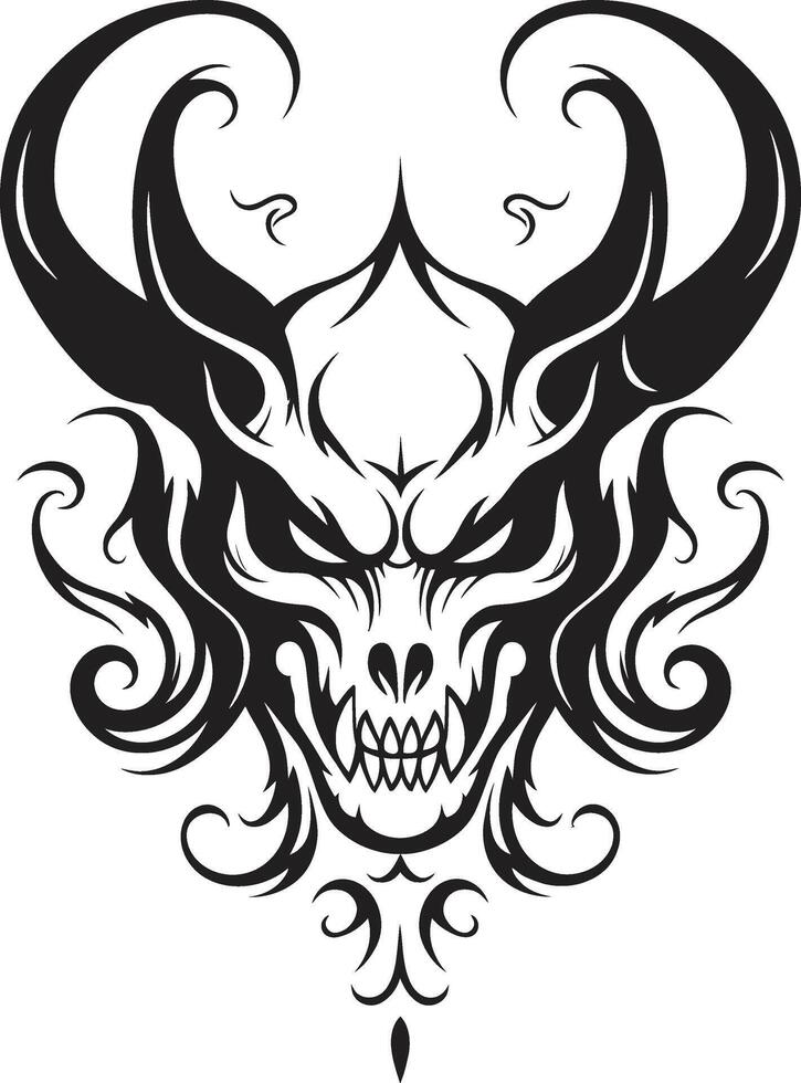 Stygian Symbol Devilhead Tattoo Ebon Enigma Evil Devilhead vector