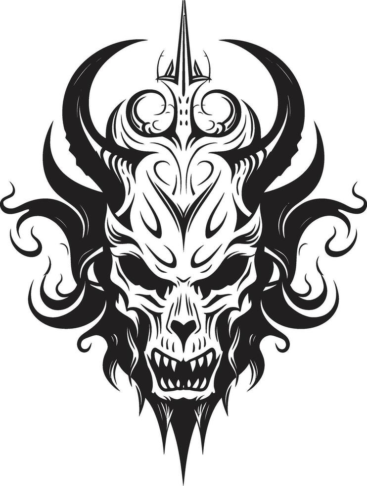 Malevolent Mark Evil Devilhead Temptation Token Black Devilhead vector