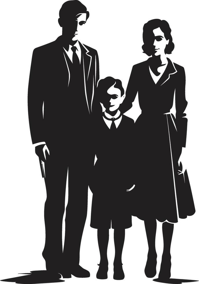 Radiant Relations Family Element Smiles United of Happy Family Emblem vector