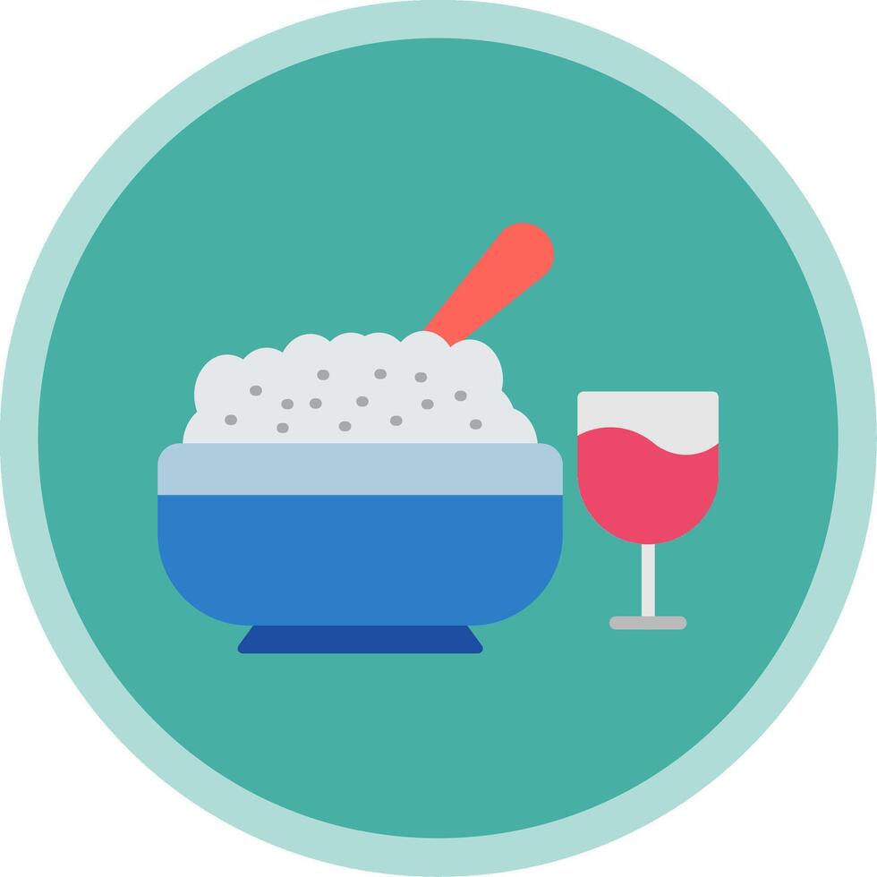 Iftar Flat Multi Circle Icon vector