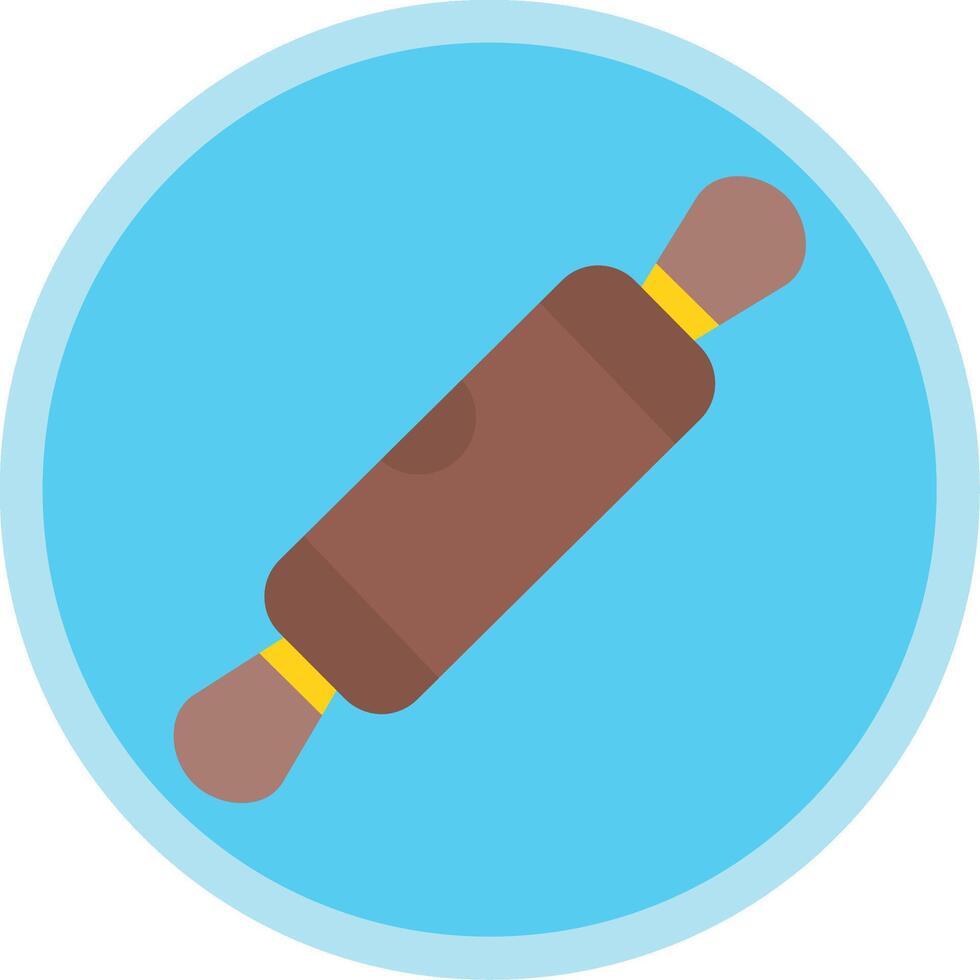 Rolling Pin Flat Multi Circle Icon vector