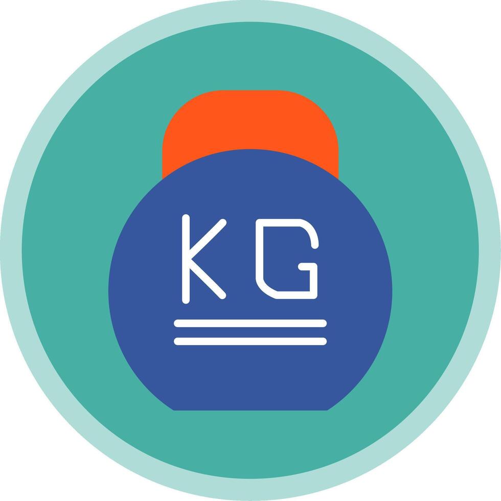 Weight Flat Multi Circle Icon vector