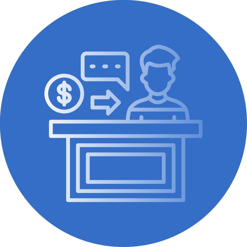 Otc Trading Gradient Line Circle Icon vector