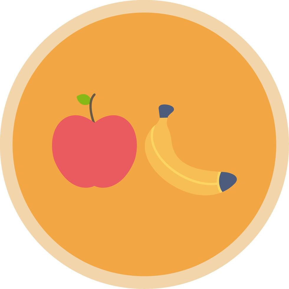Healthy Eating Flat Multi Circle Icon vector