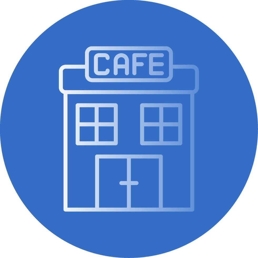 Cafe Gradient Line Circle Icon vector