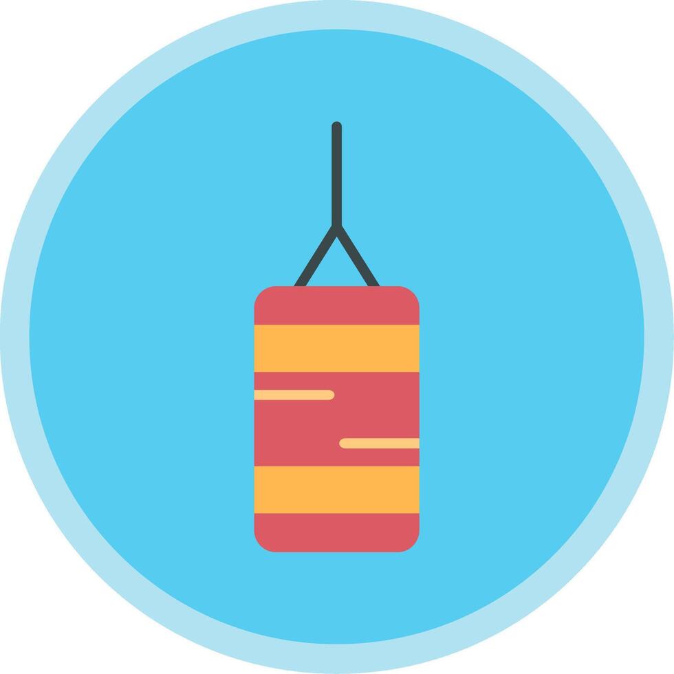 Punching Bag Flat Multi Circle Icon vector