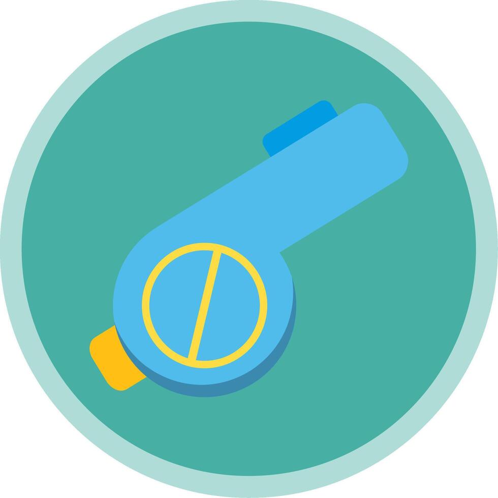 Whistle Flat Multi Circle Icon vector