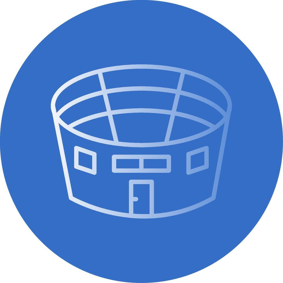 Stadium Gradient Line Circle Icon vector