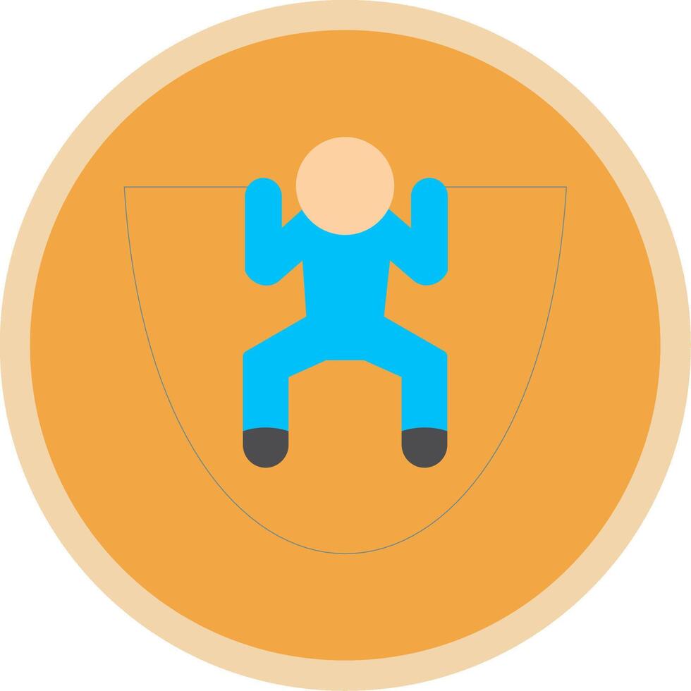 Skipping Flat Multi Circle Icon vector