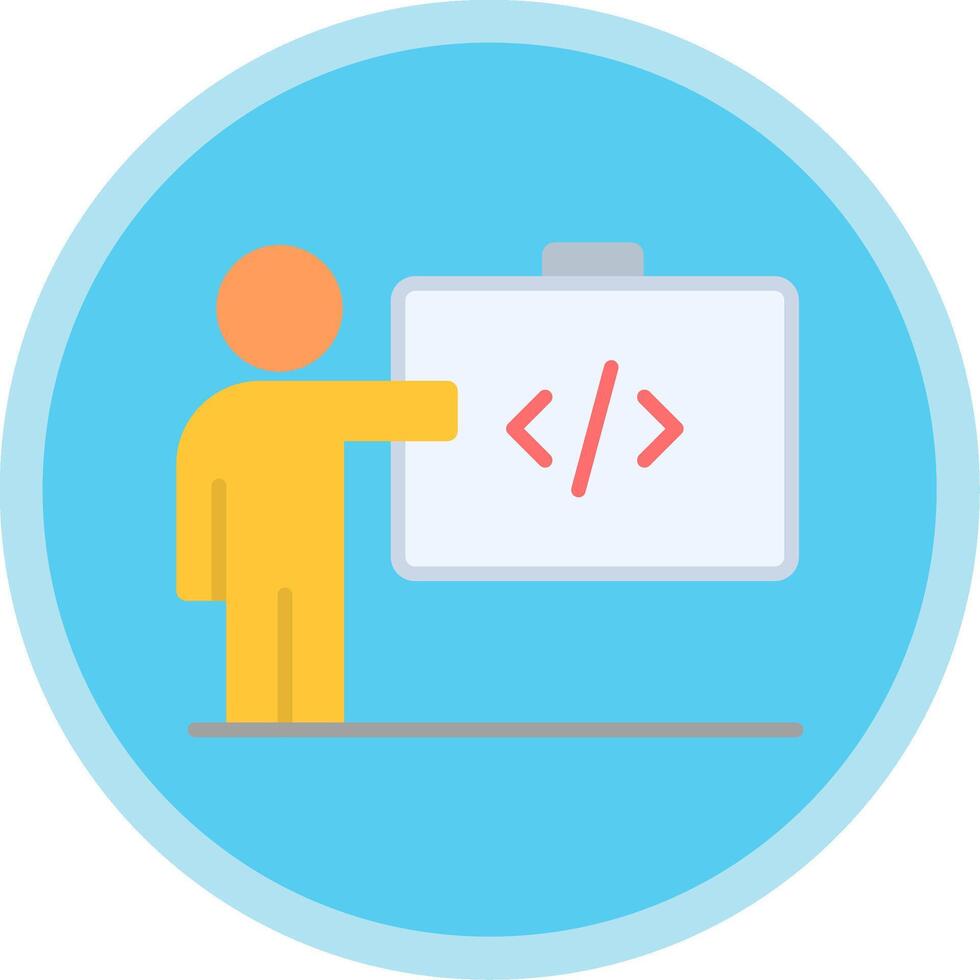 Presentation Flat Multi Circle Icon vector