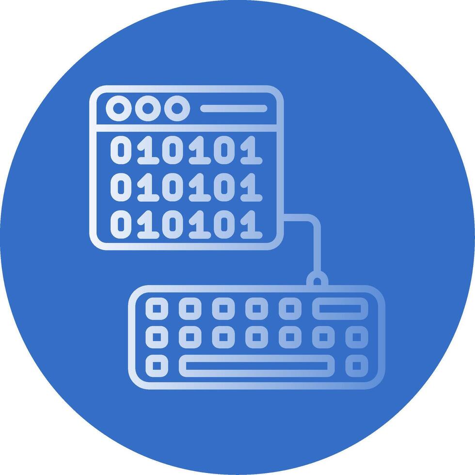 Browser Gradient Line Circle Icon vector