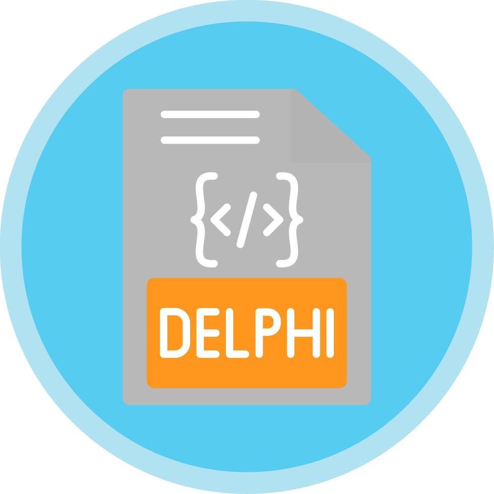 Delphi Flat Multi Circle Icon vector