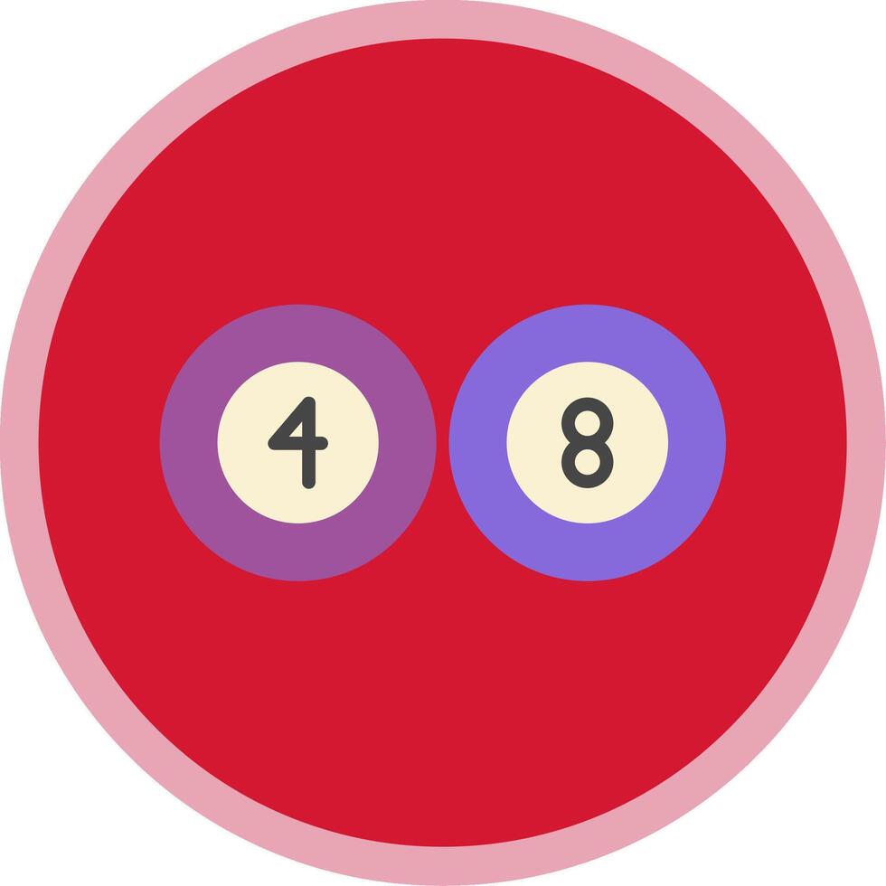 Billiard Ball Flat Multi Circle Icon vector