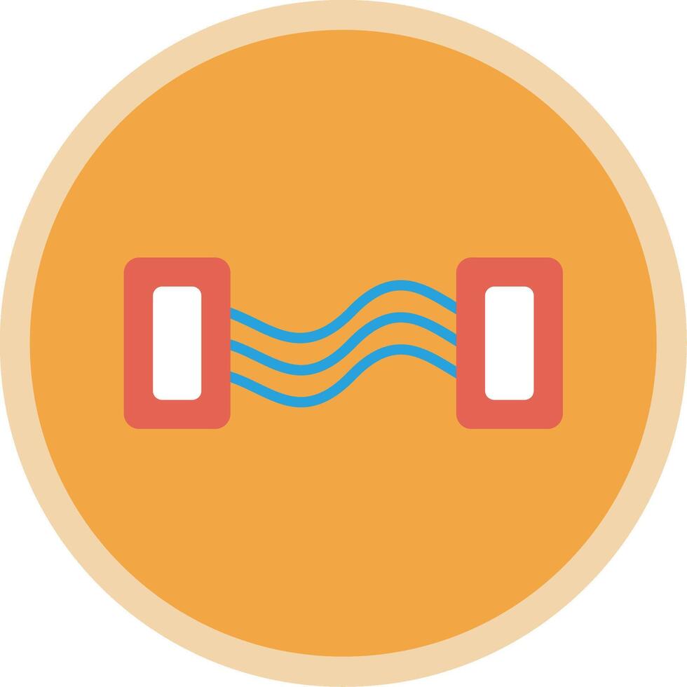 Chest Expander Flat Multi Circle Icon vector
