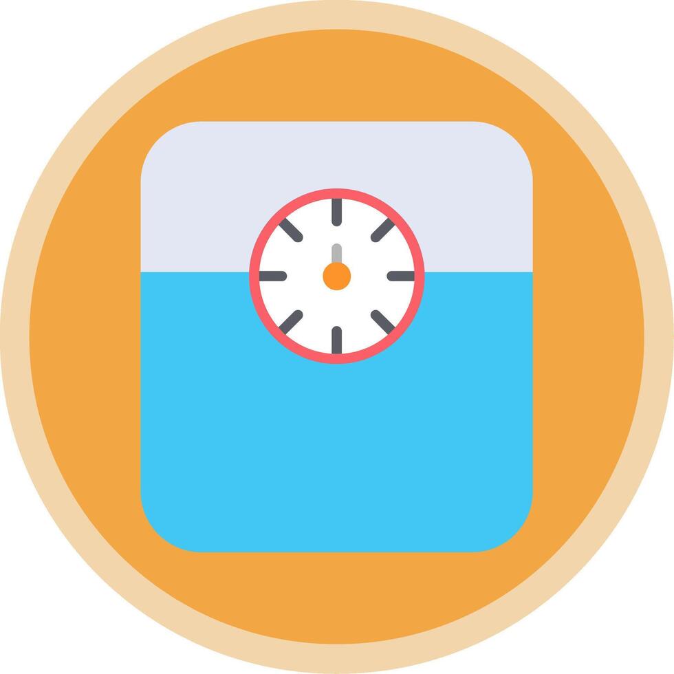 Weight Scale Flat Multi Circle Icon vector