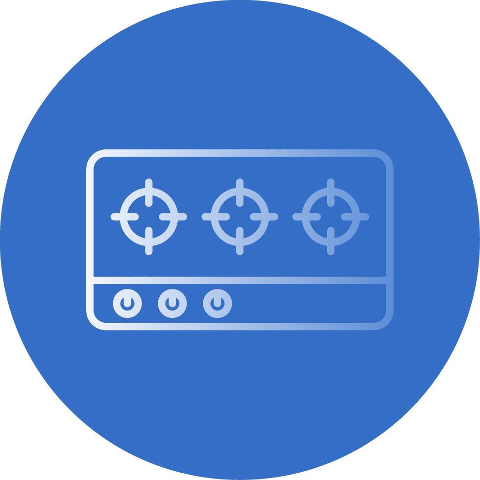 Hob Gradient Line Circle Icon vector
