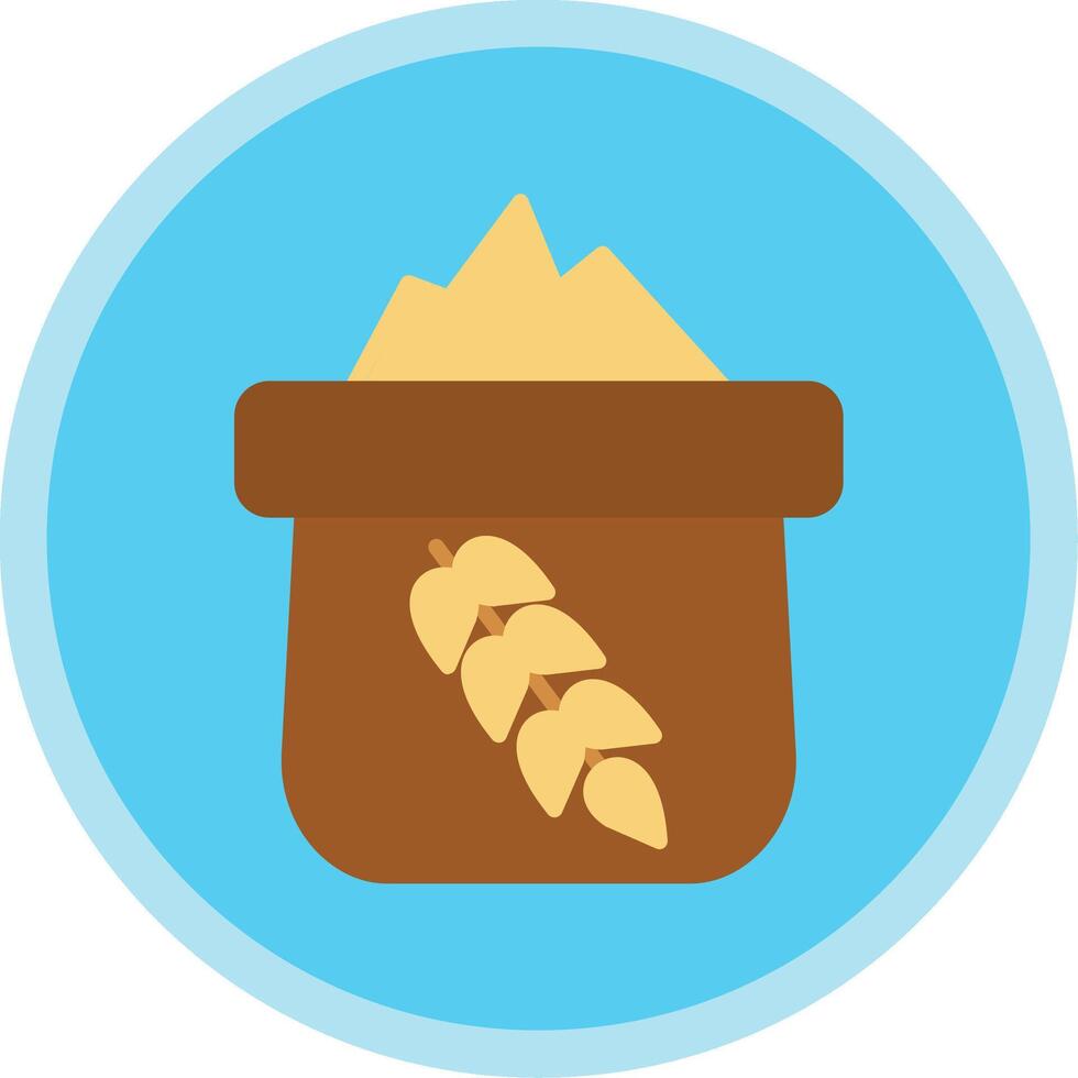 Flour Flat Multi Circle Icon vector
