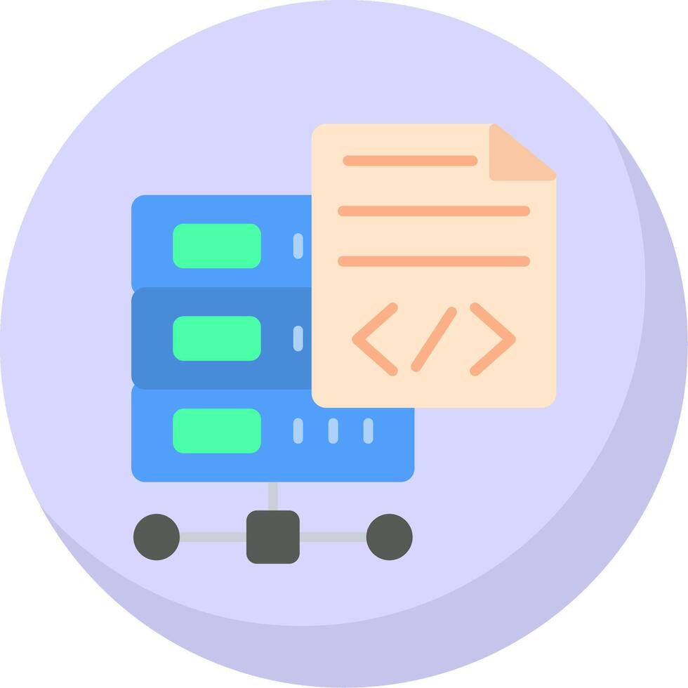 Programming Language Gradient Line Circle Icon vector