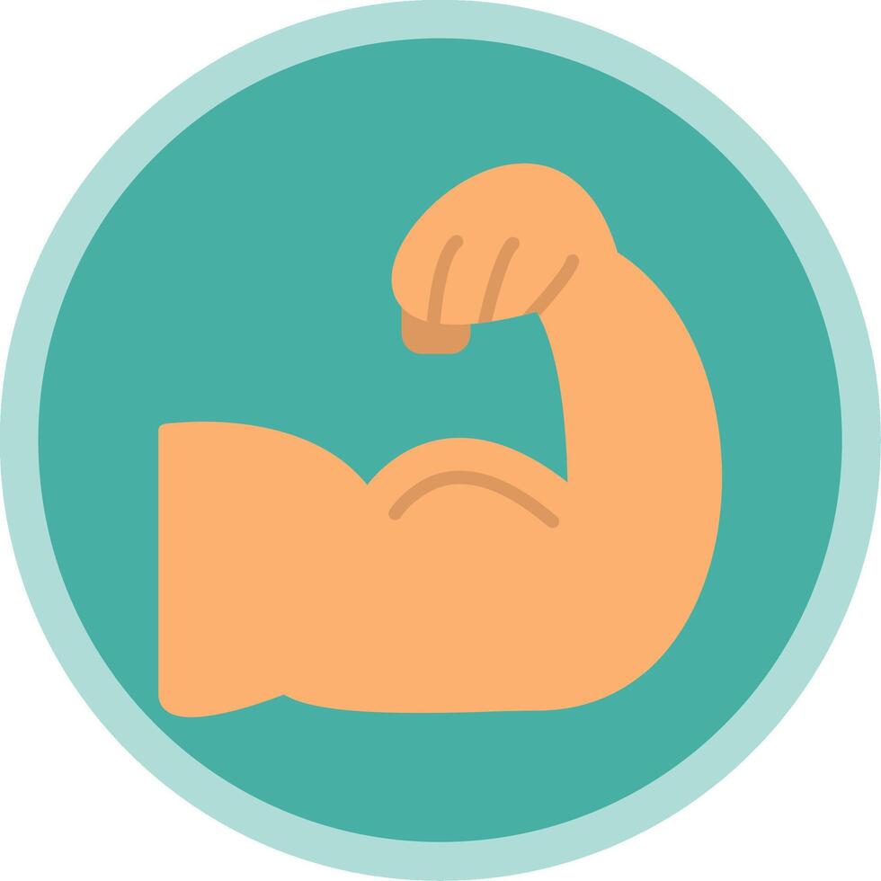 Body Builder Flat Multi Circle Icon vector