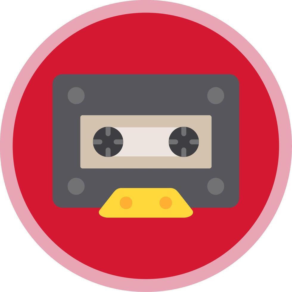 Cassette Flat Multi Circle Icon vector