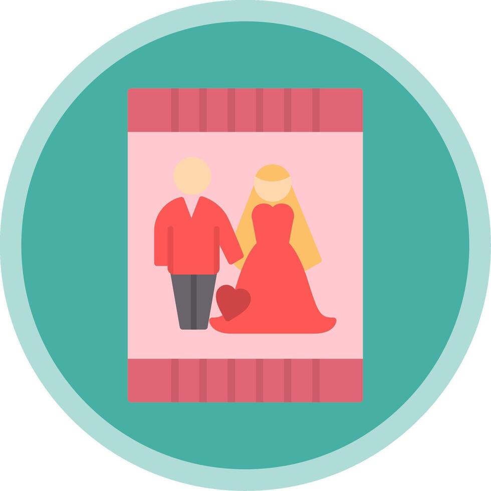 WEDDING INVITATION Flat Multi Circle Icon vector