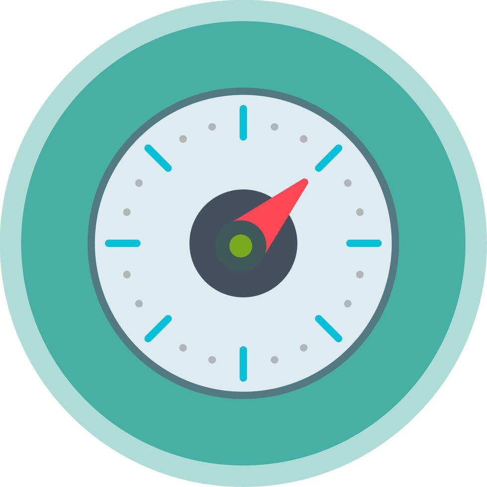 Timer Flat Multi Circle Icon vector