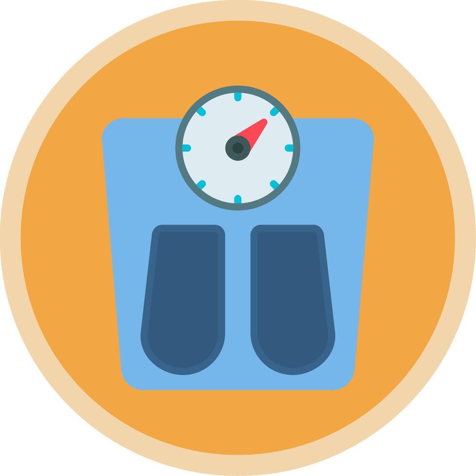 Scales Flat Multi Circle Icon vector