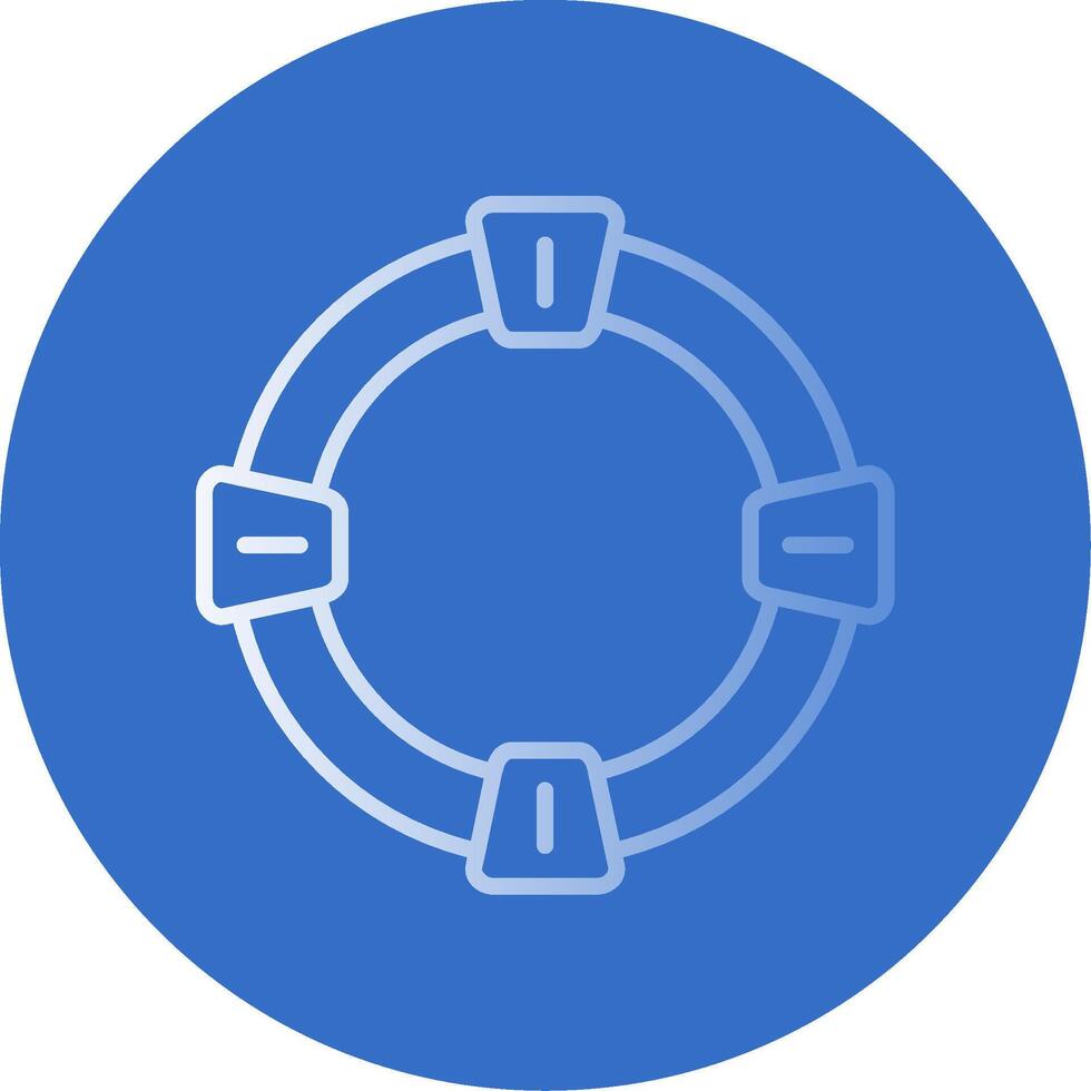 Life Saver Gradient Line Circle Icon vector