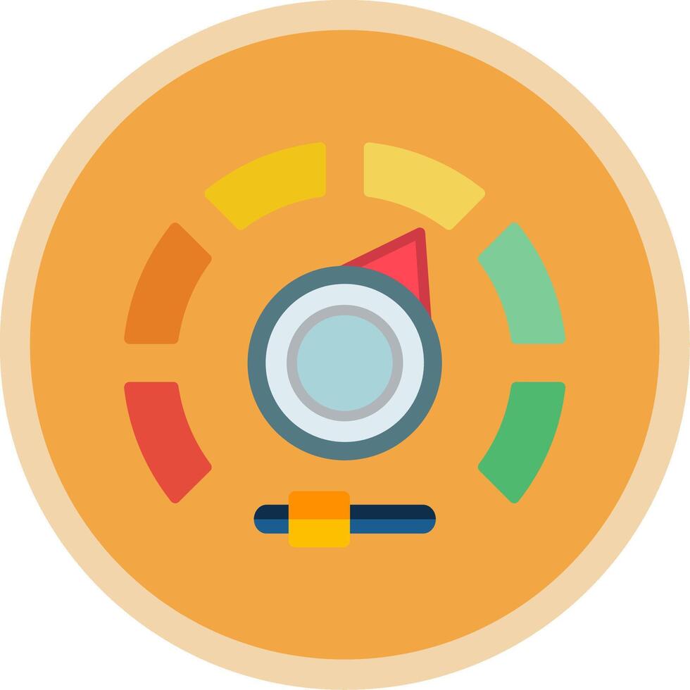 Gauge Flat Multi Circle Icon vector