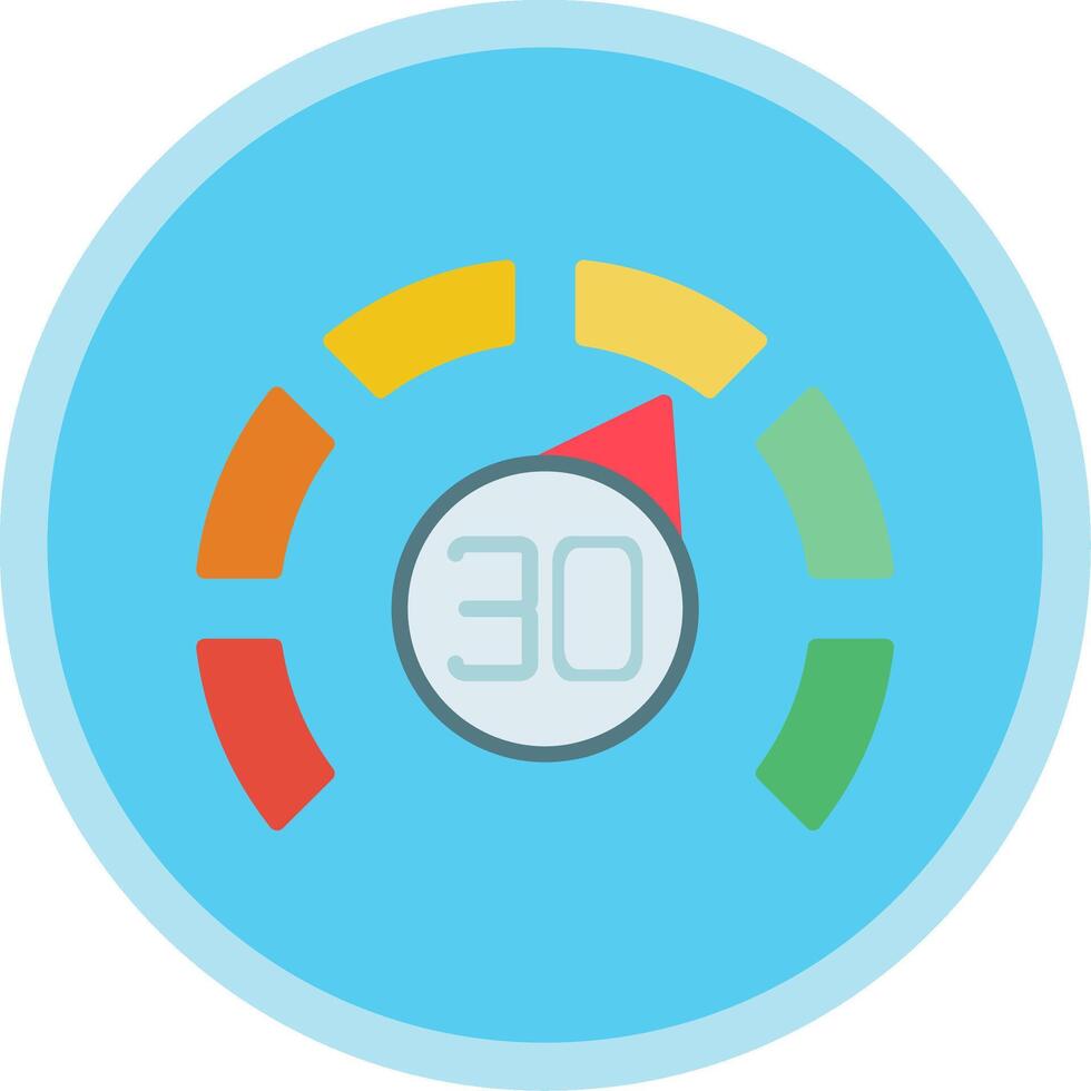 Thermostat Flat Multi Circle Icon vector