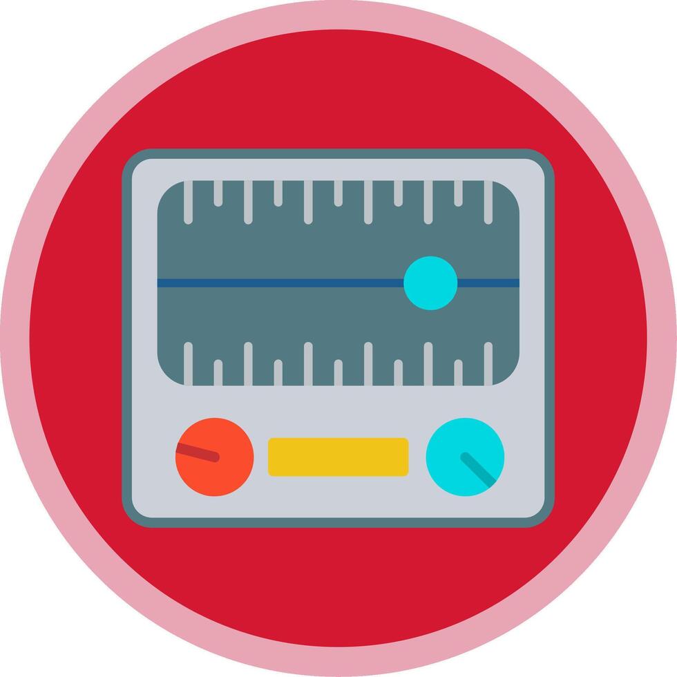 Dial Flat Multi Circle Icon vector