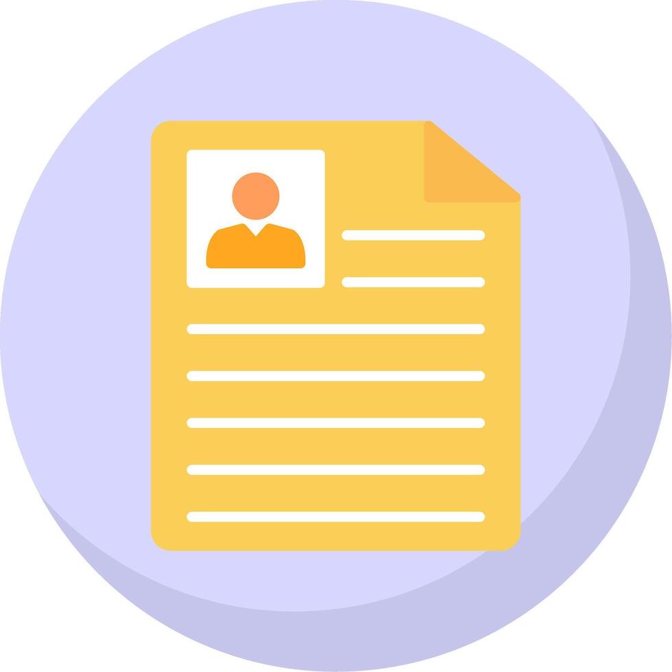 Curriculum Vitae Gradient Line Circle Icon vector