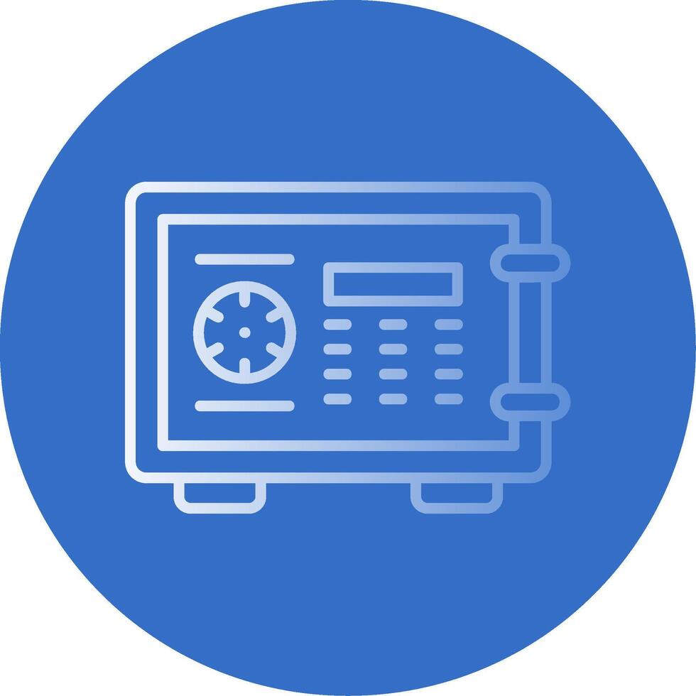 Locker Gradient Line Circle Icon vector
