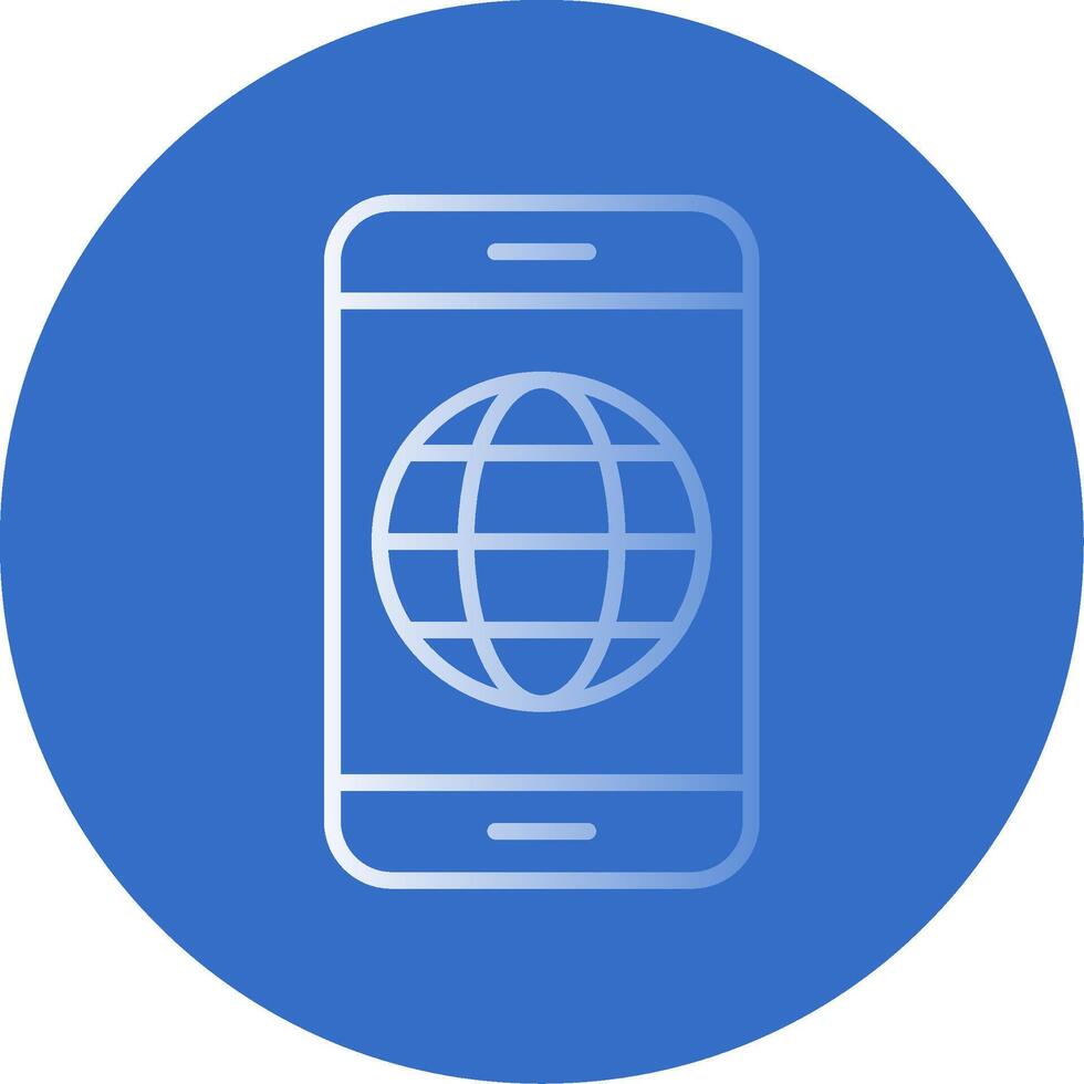 News Feed Gradient Line Circle Icon vector