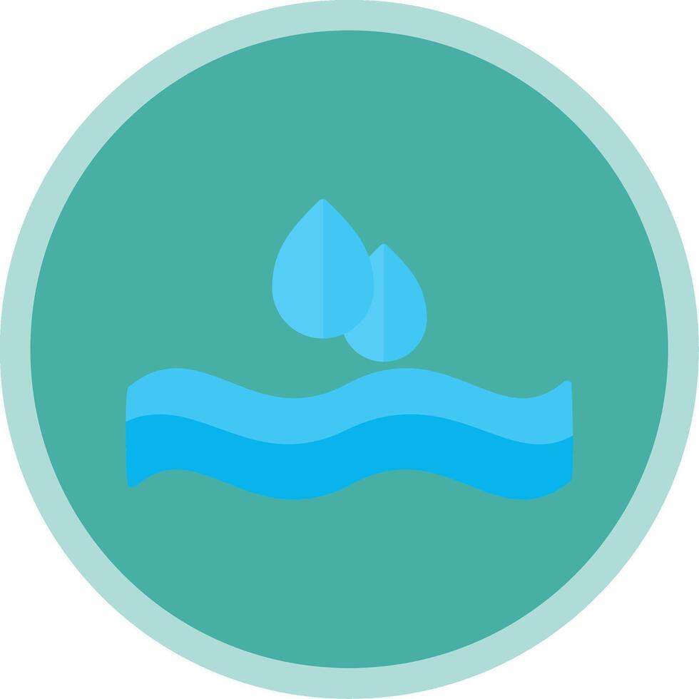 Water Drop Flat Multi Circle Icon vector