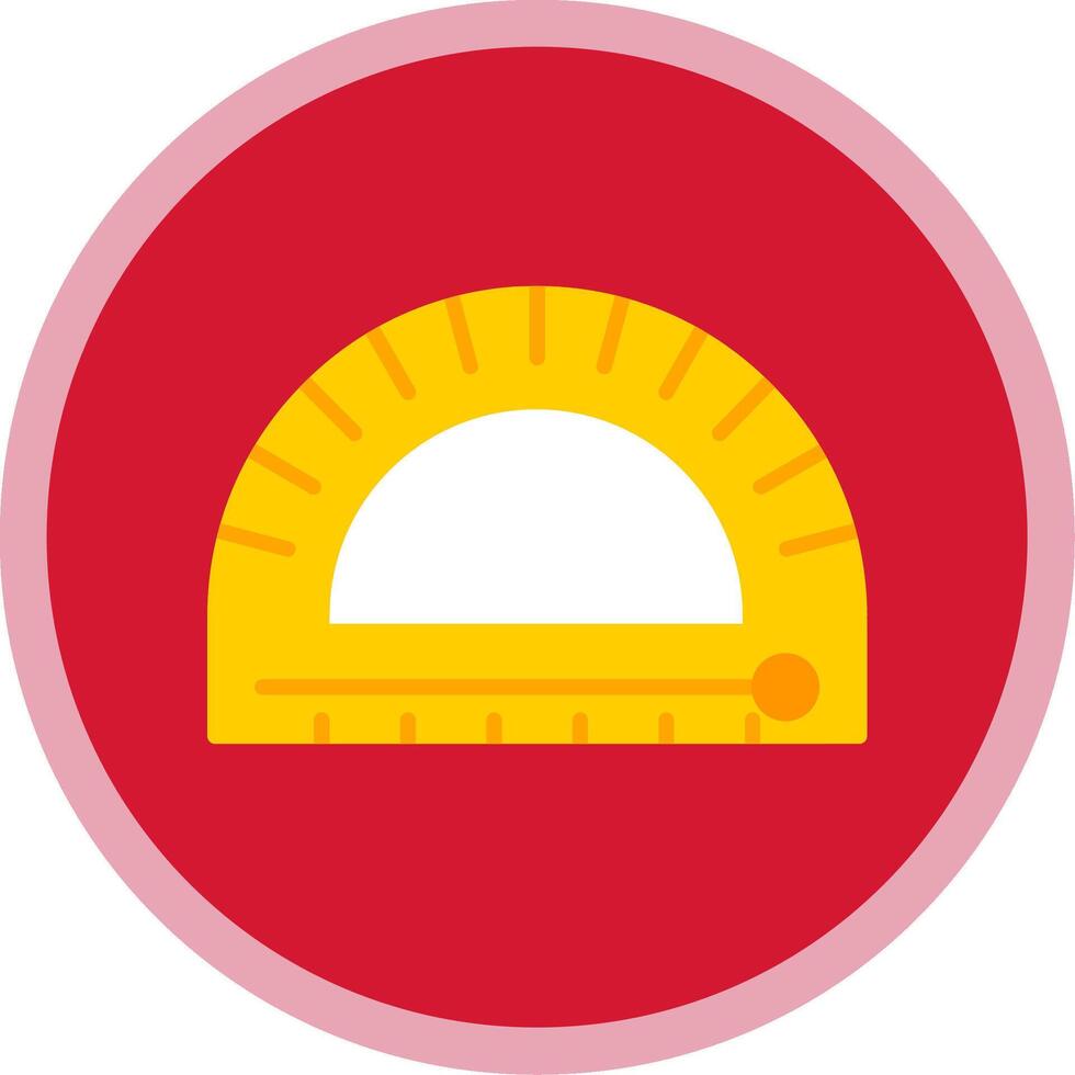 Protractor Flat Multi Circle Icon vector