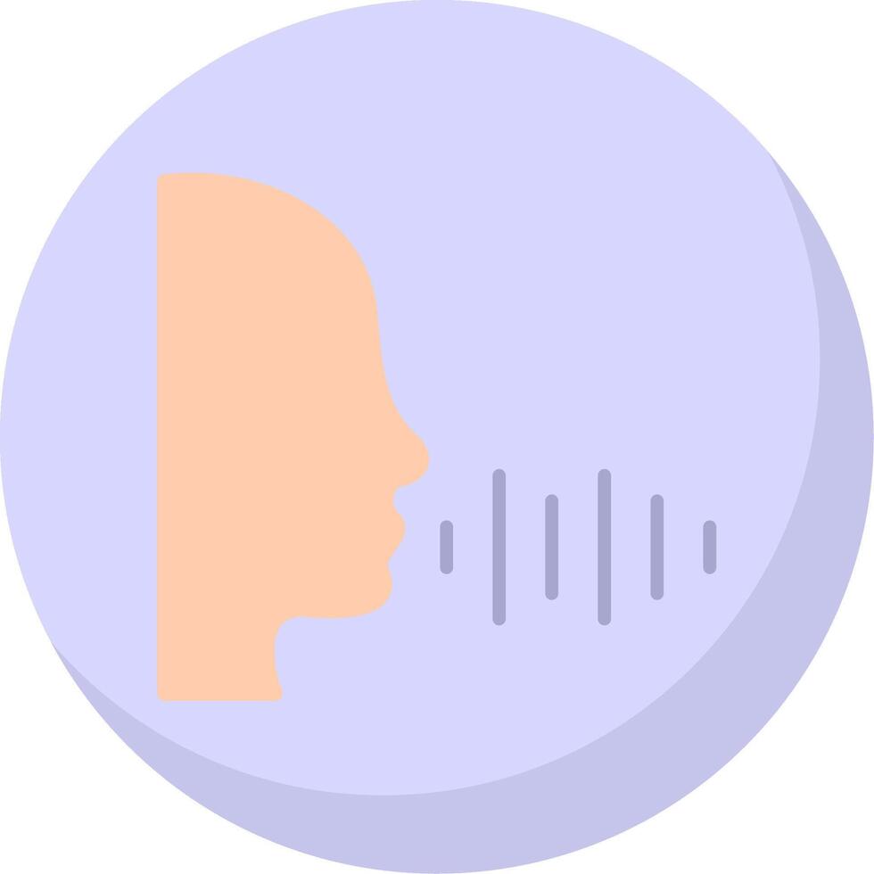 Voice Recording Gradient Line Circle Icon vector