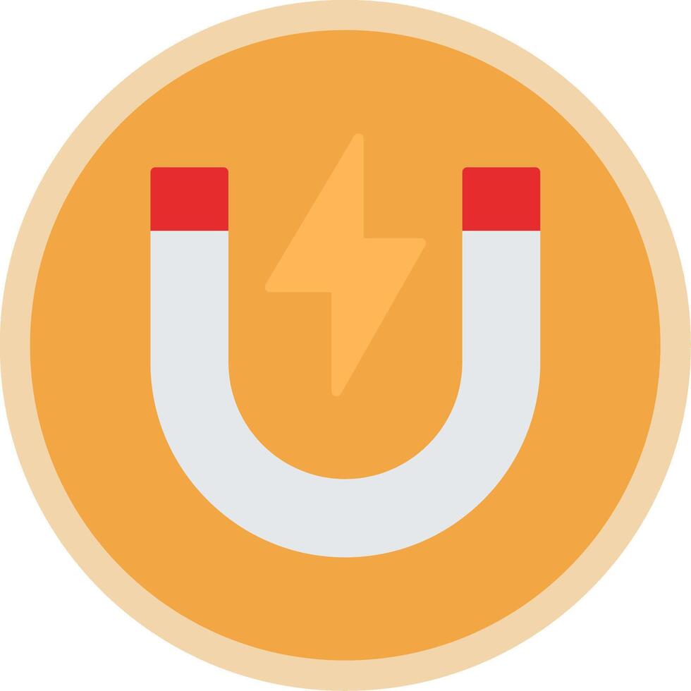 Magnet Flat Multi Circle Icon vector