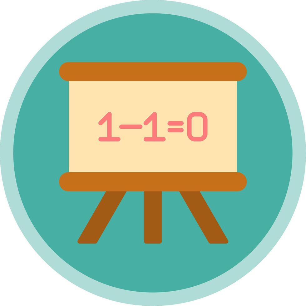 Blackboard Flat Multi Circle Icon vector