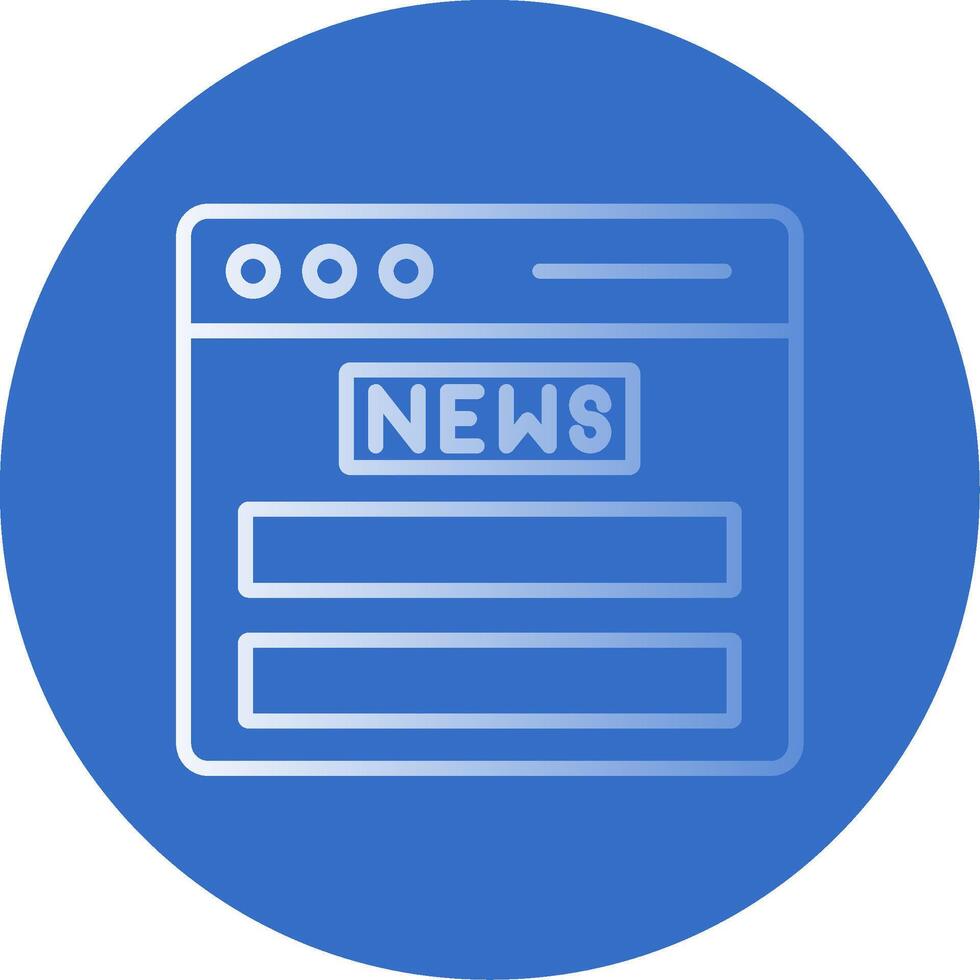 News Feed Gradient Line Circle Icon vector
