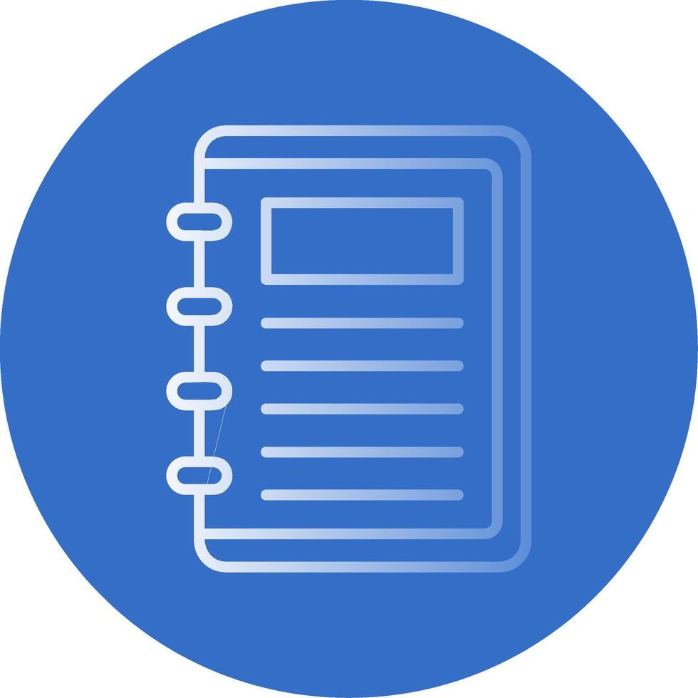 Take Note Gradient Line Circle Icon vector