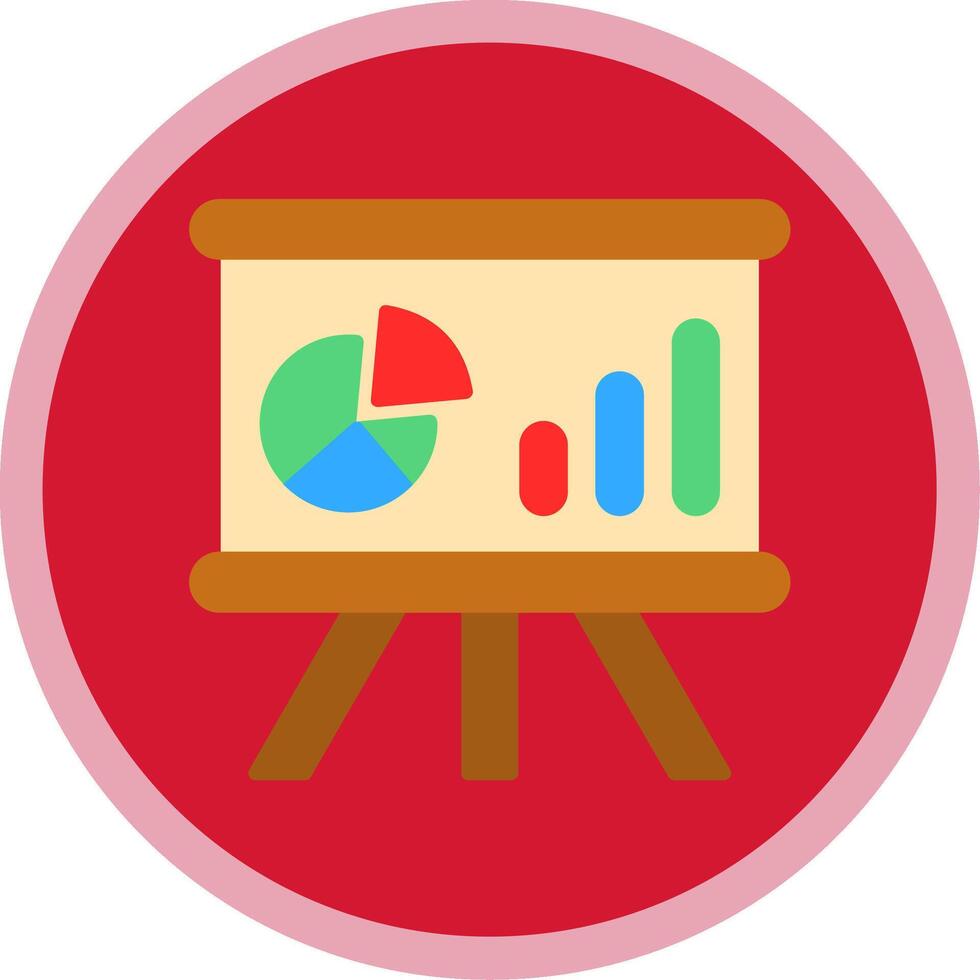 Whiteboard Flat Multi Circle Icon vector