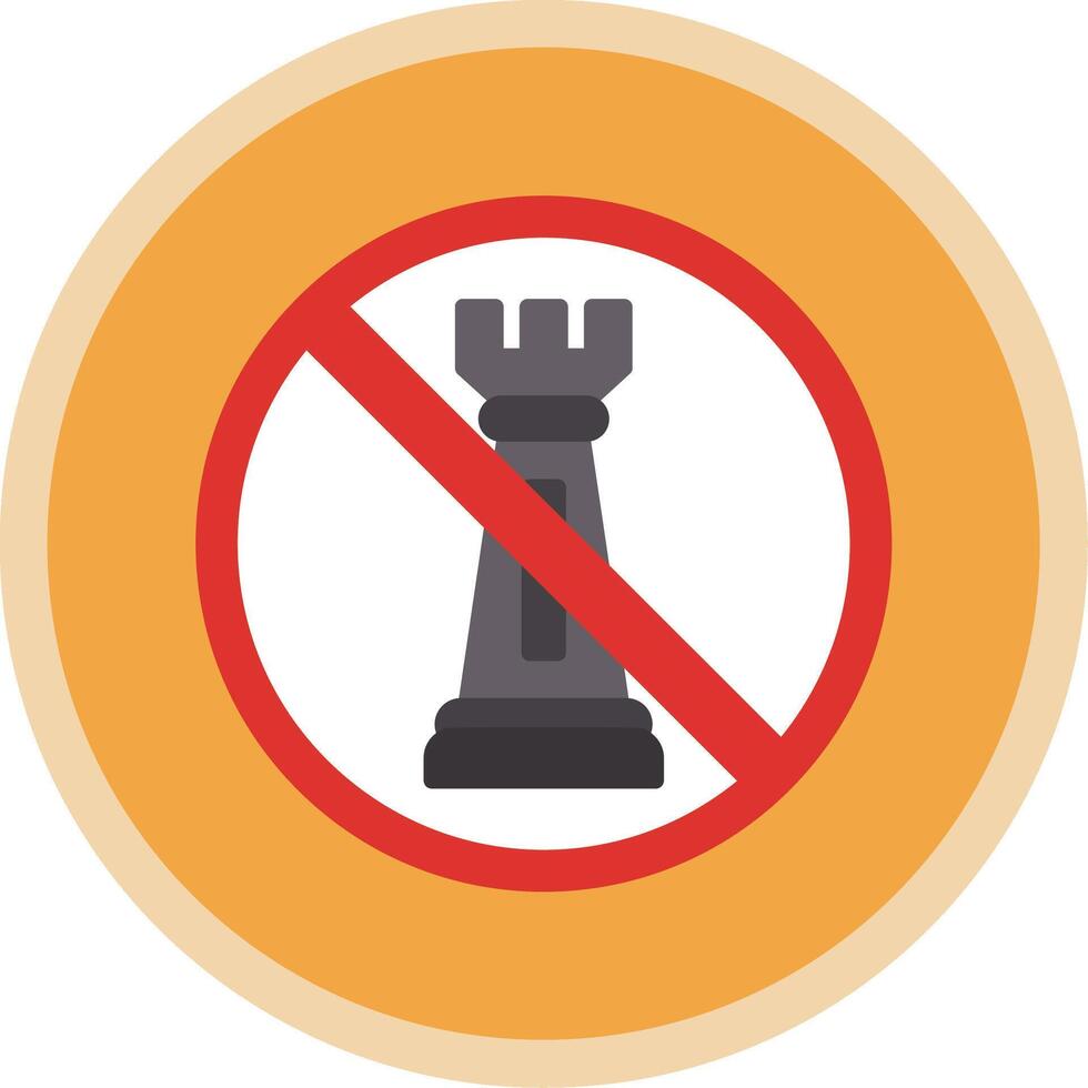 Prohibited Sign Flat Multi Circle Icon vector