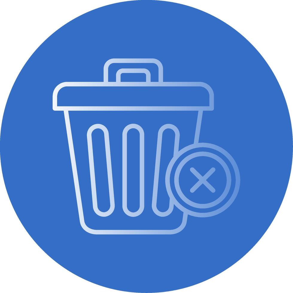 Delete Gradient Line Circle Icon vector