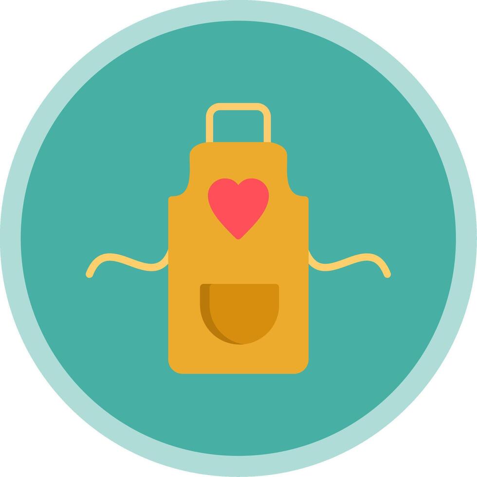 Apron Flat Multi Circle Icon vector